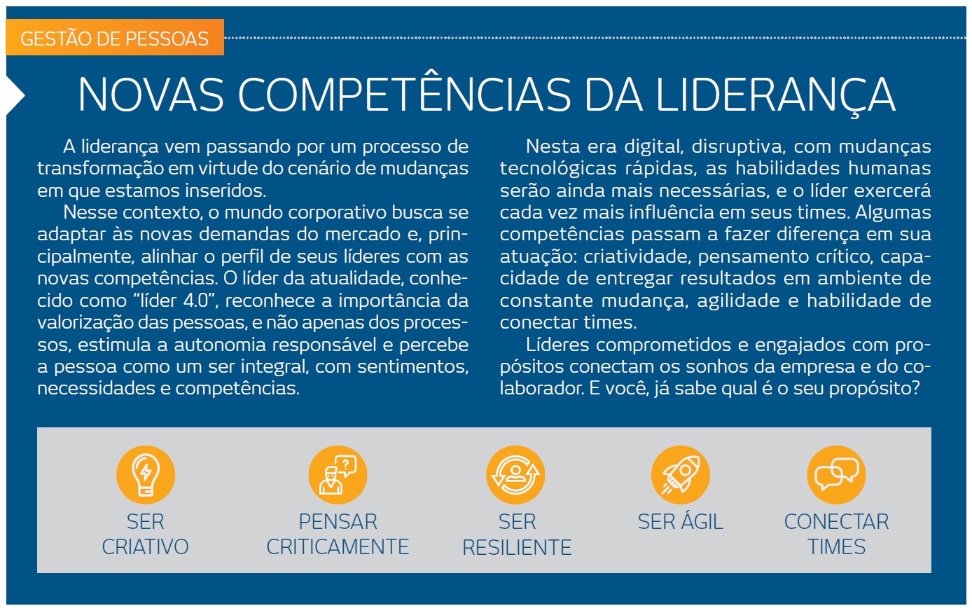 NOVAS COMPETÊNCIAS DA LIDERANÇA